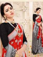 Red Banarasi Art Silk Woven Saree